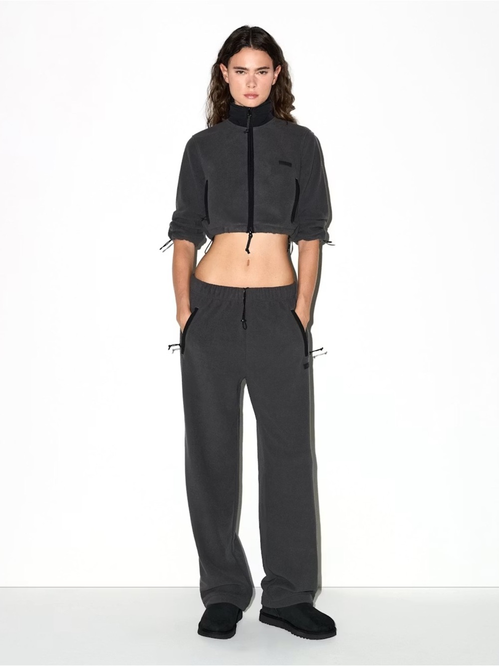 SKIMS Charcoal Gray Track Pants